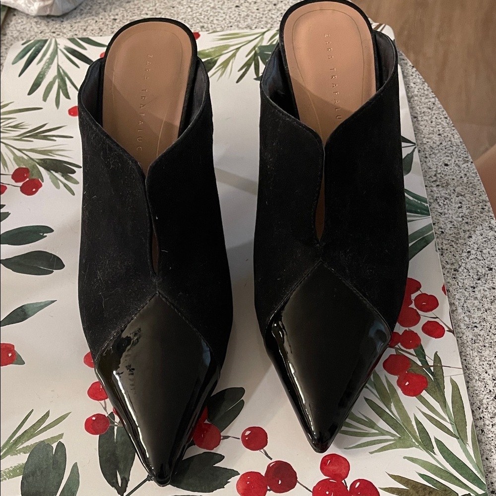 Zara Trafaluc Black Women's Mules